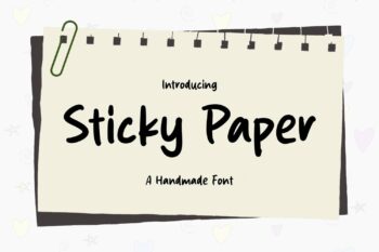 Sticky Paper Font
