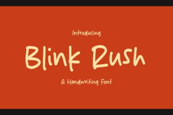 Blink Rush Font