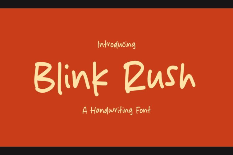Blink Rush Font