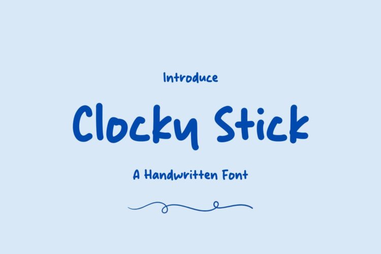 Clocky Stick Font