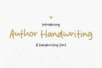 Author Handwriting Font