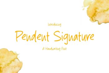 Pendent Signature Font