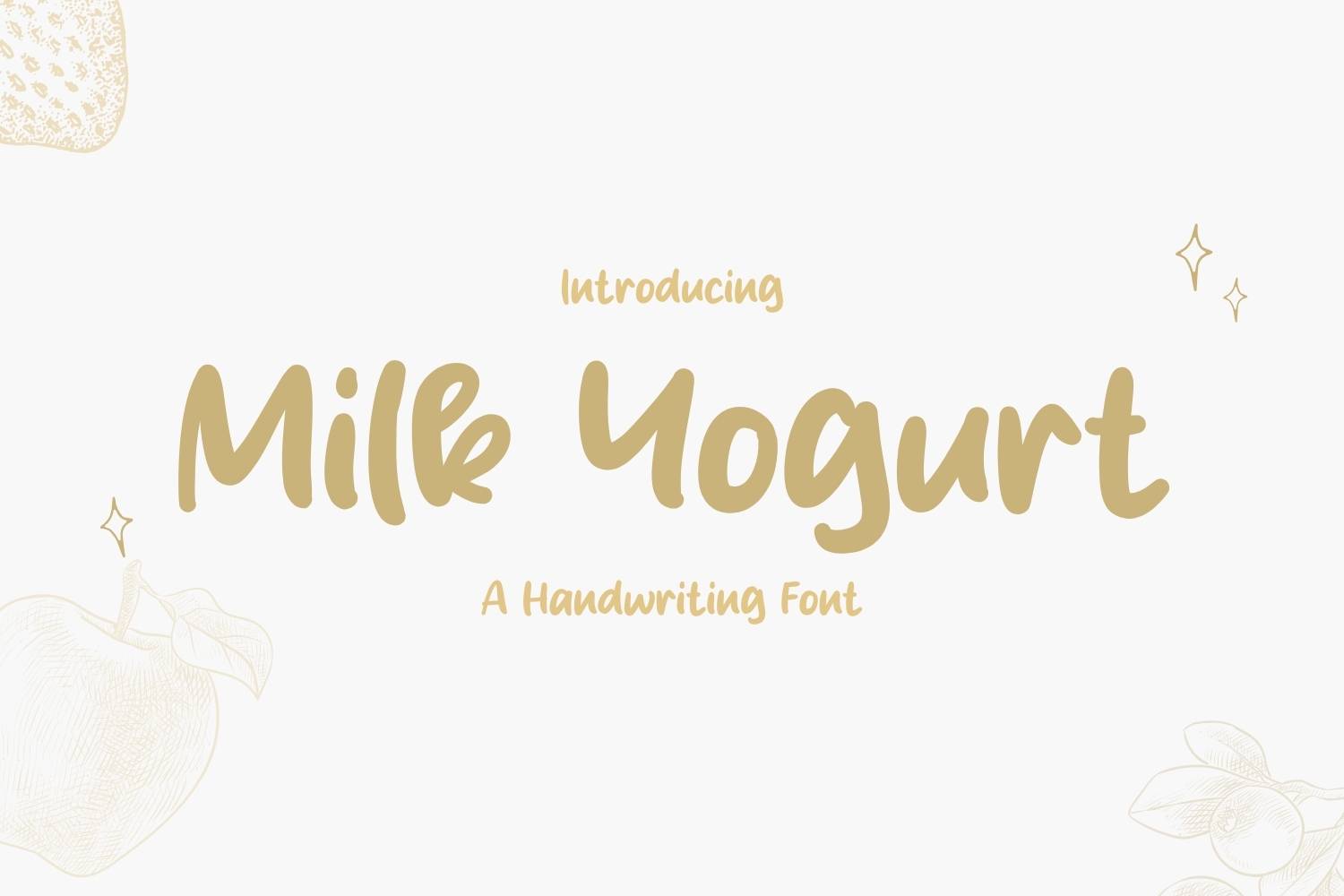 Milk Yogurt Font