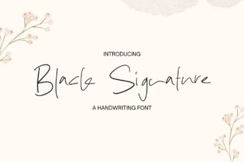 Black Signature Font